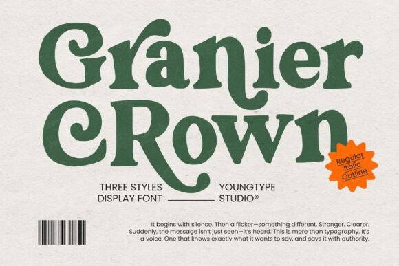 Granier Crown: A Vintage-Inspired Display Font for Modern Brands