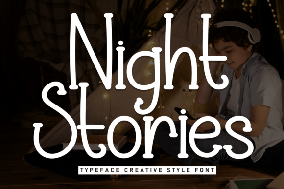 Night Stories: The Handmade Font That Brings a Cozy, Magical Vibe