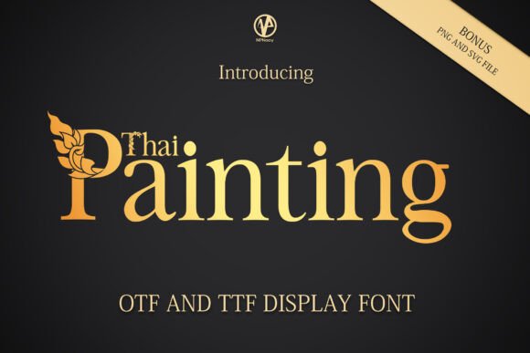 Thai Painting: A Vintage Display Font for Creative Projects
